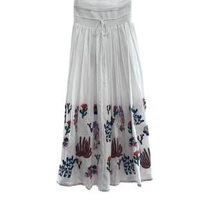 NEW BENARAS BY CITRUS womens congo strap smock jungle skirt in natural muti